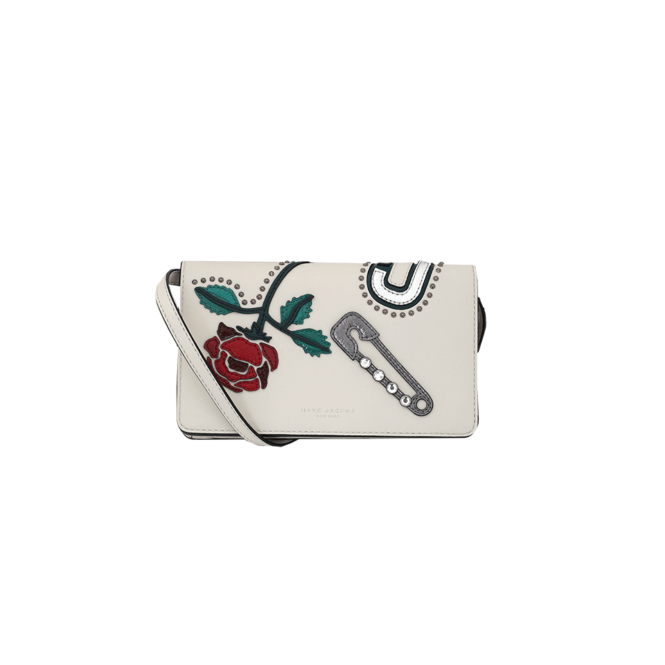 MARC JACOBS-Leather Strap Wallet-DOVE