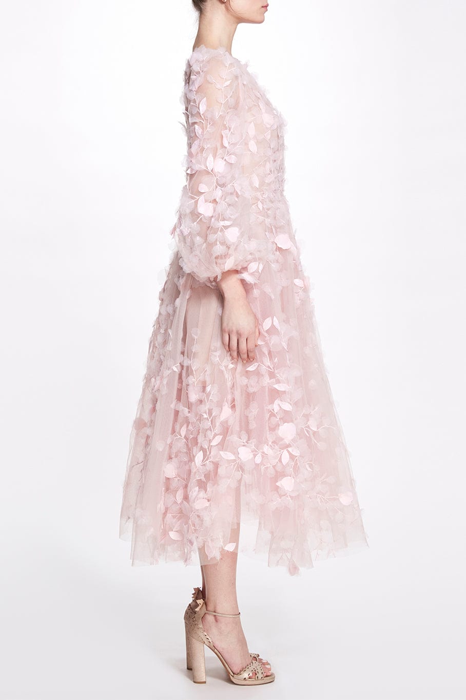 MARCHESA-Long Sleeve Dress-