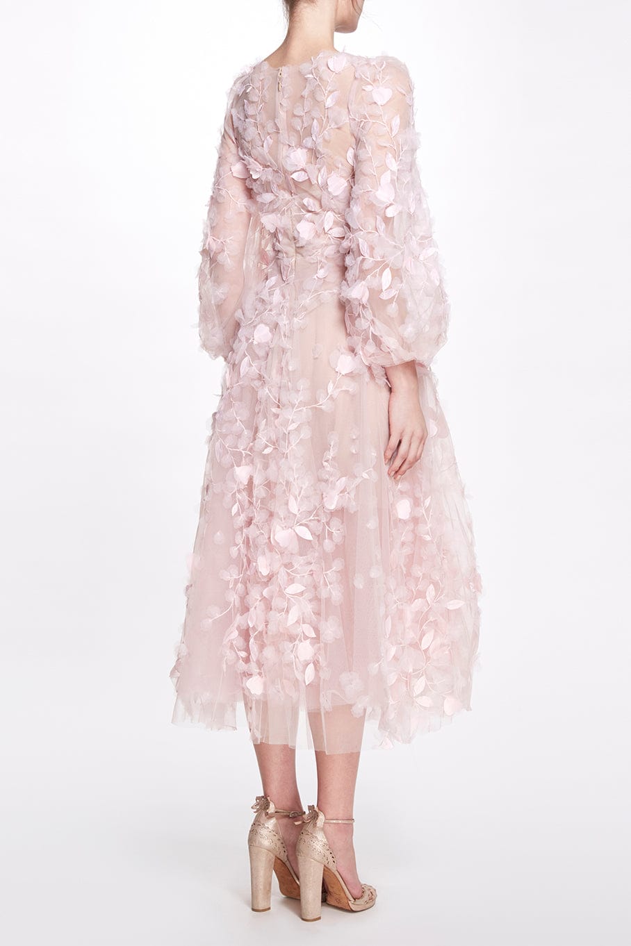 MARCHESA-Long Sleeve Dress-