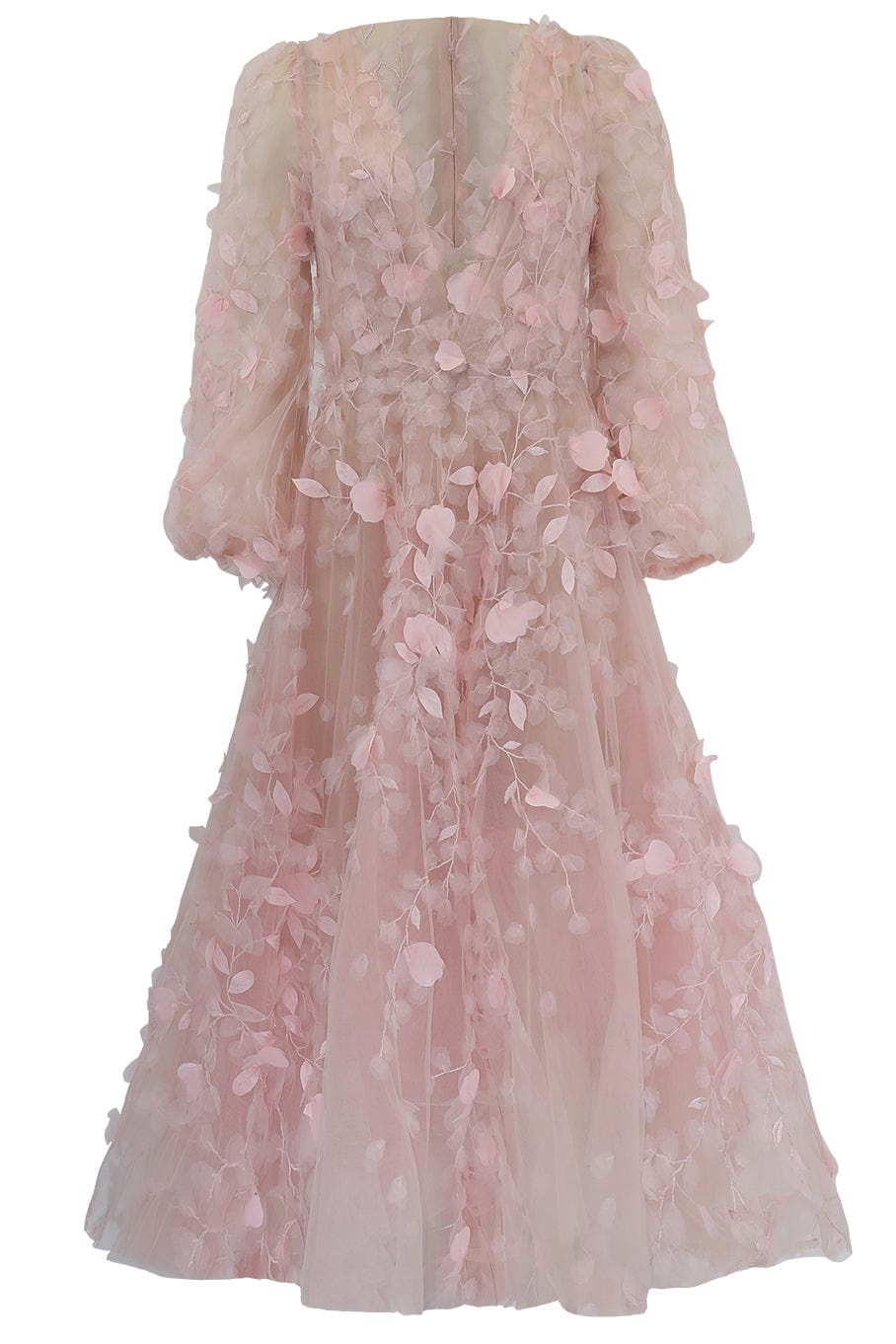 MARCHESA-Long Sleeve Dress-