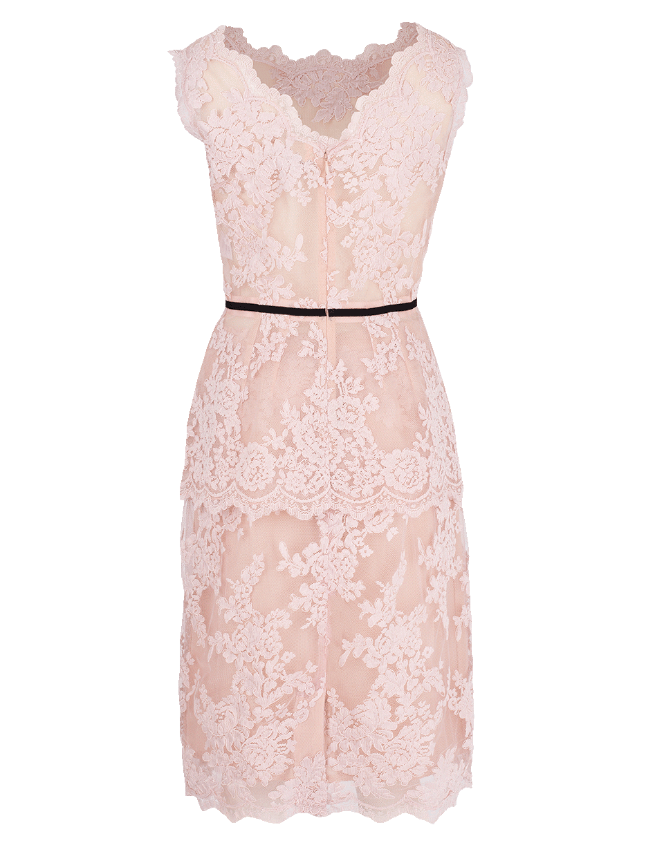 MARCHESA-Corded Lace Top And Skirt-