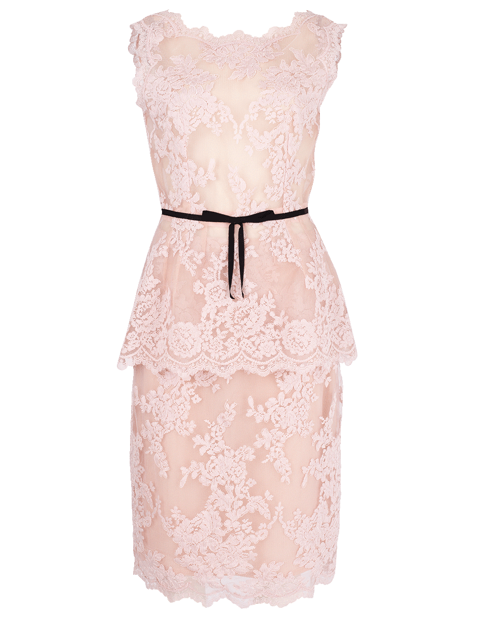 MARCHESA-Corded Lace Top And Skirt-