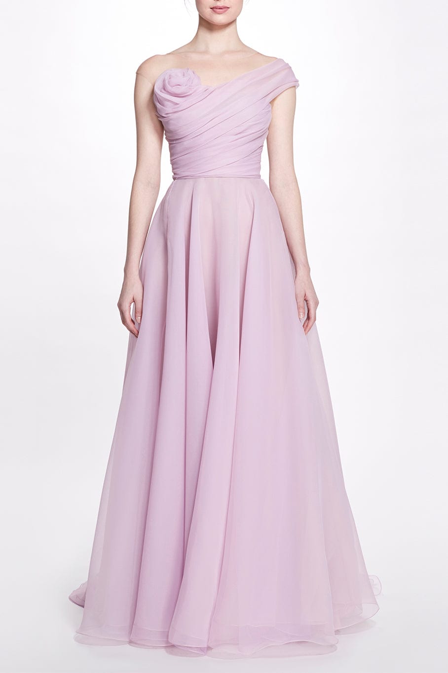 MARCHESA-Lilac Floral Gown-LILAC