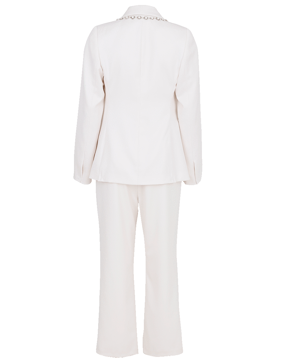 MARCHESA-Pearl Embroidered Jacket With Cropped Pant-