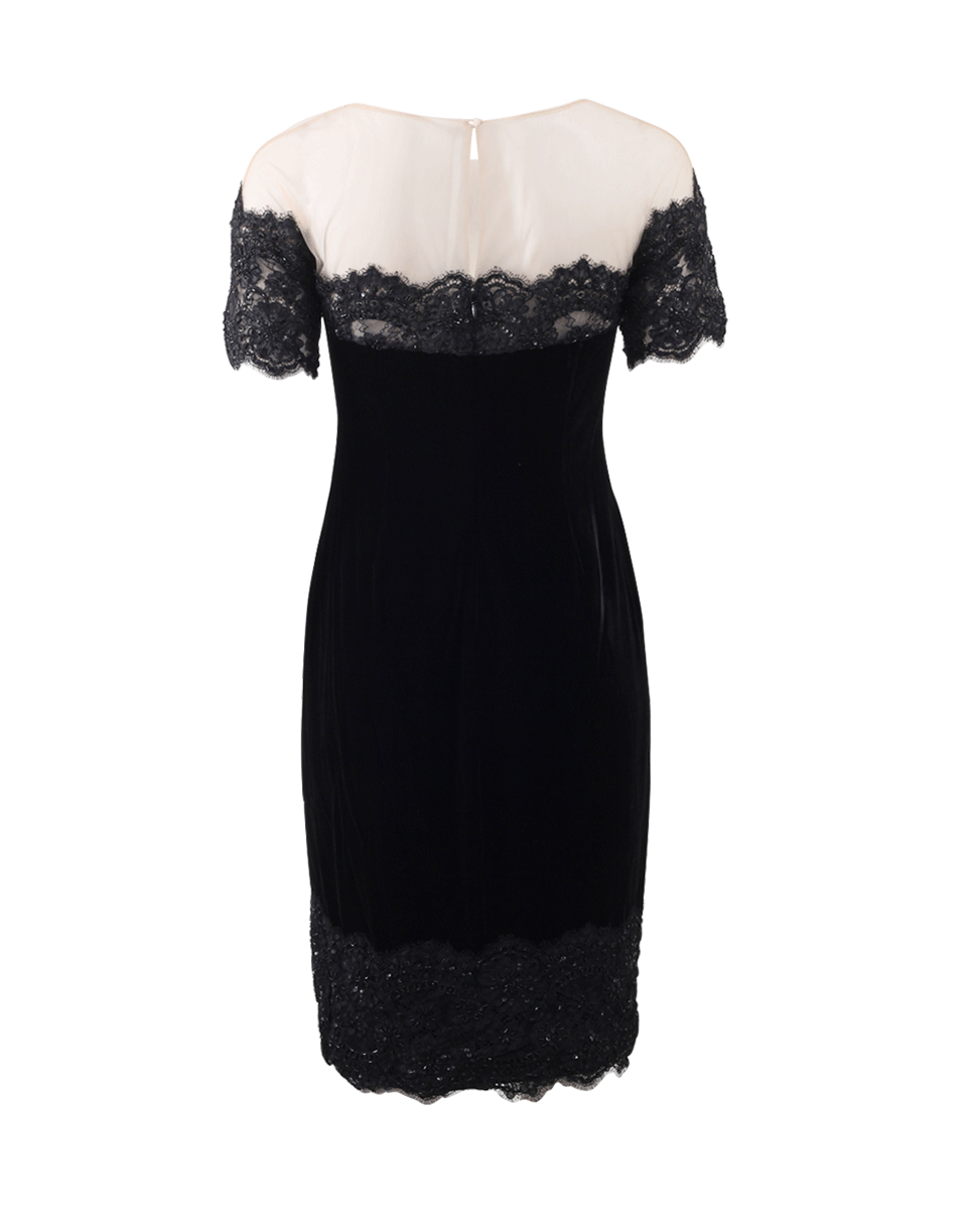 MARCHESA NOTTE-Illusion Cocktail Dress-