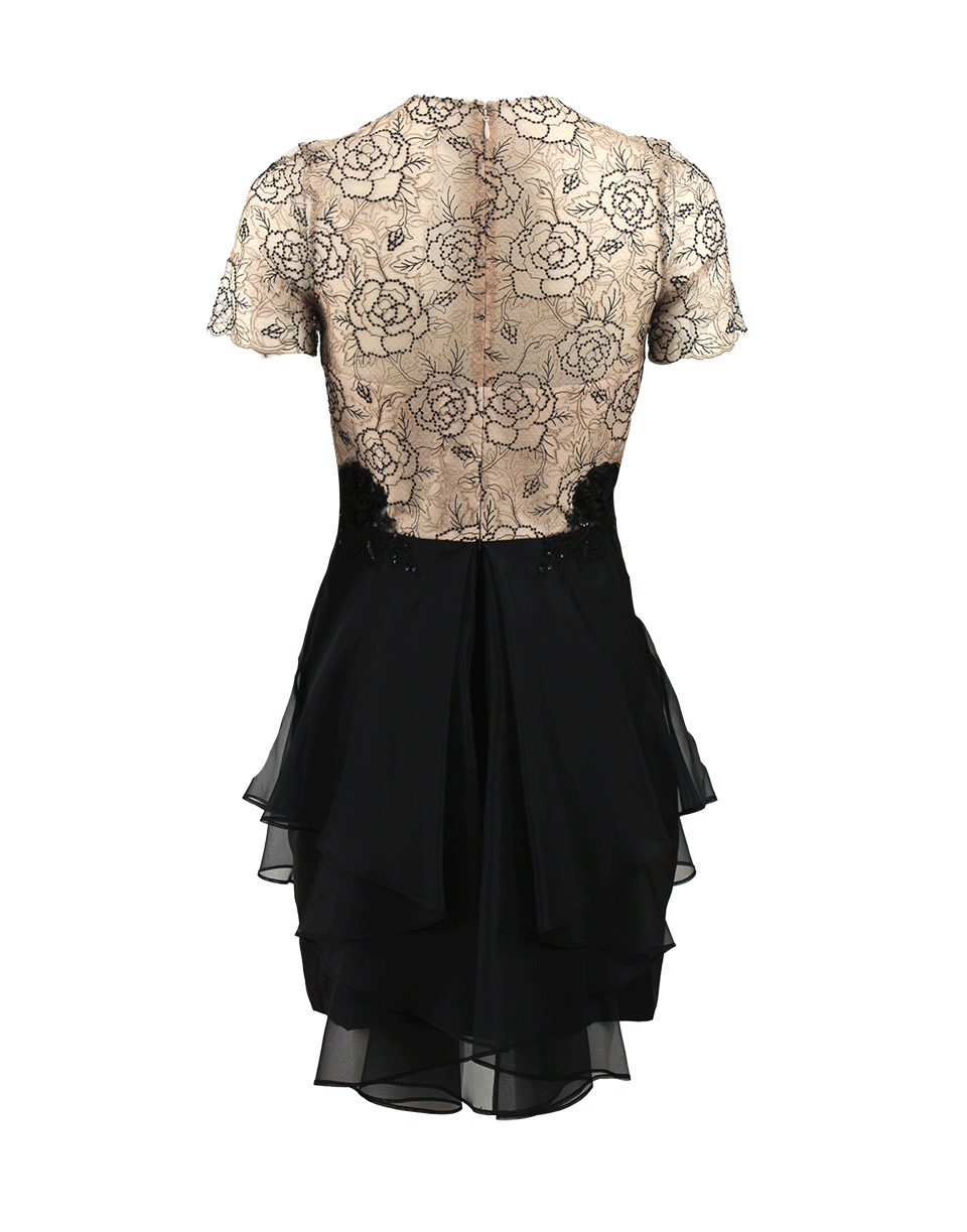 MARCHESA NOTTE-Rose Tattoo Lace Cocktail Dress-