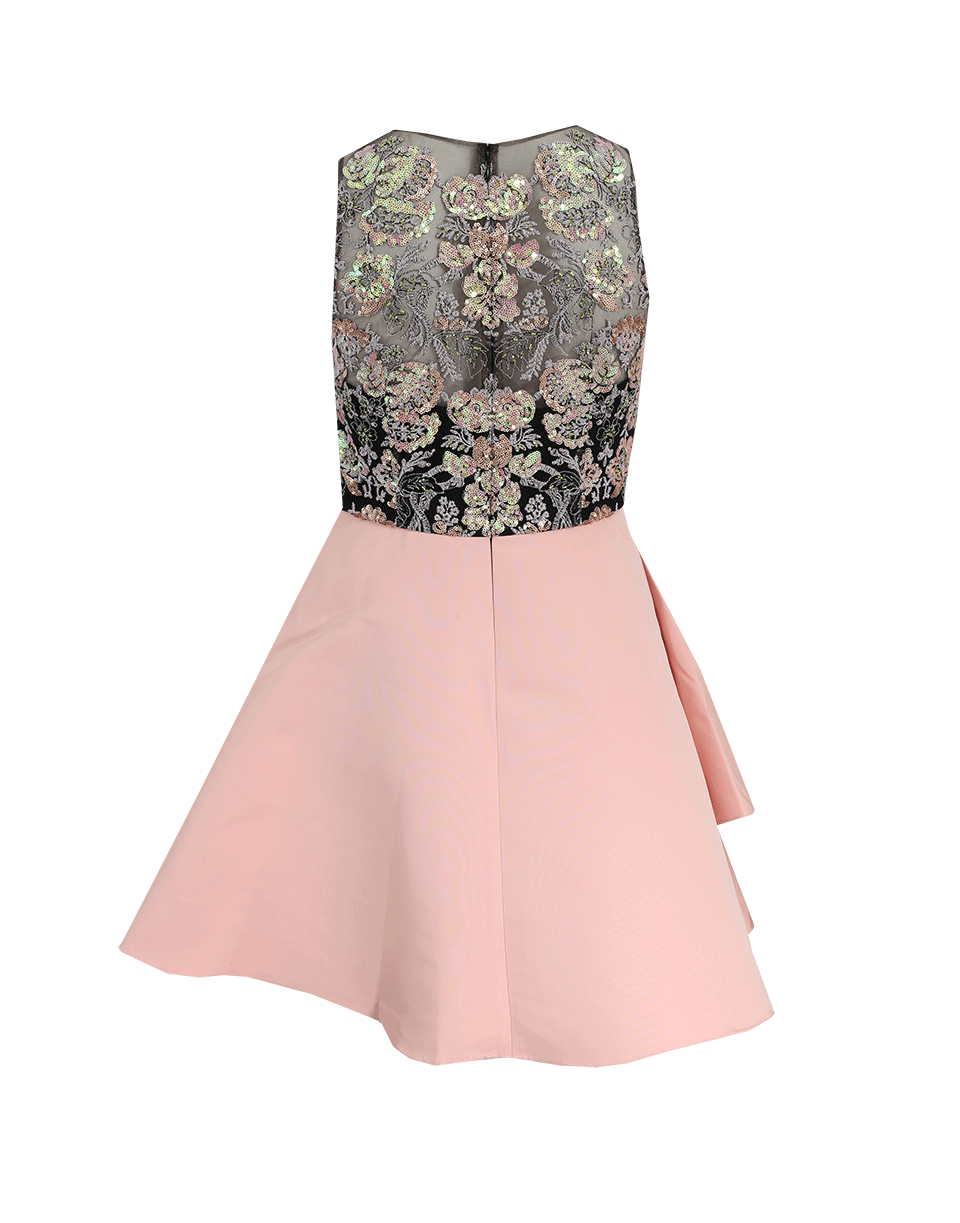 MARCHESA NOTTE-Embroidered Cocktail Dress-