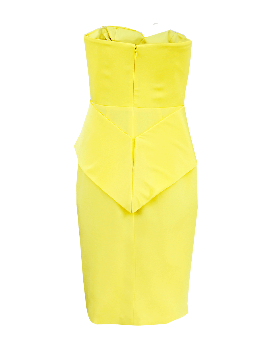 MARCHESA NOTTE-Strapless Draped Dress-