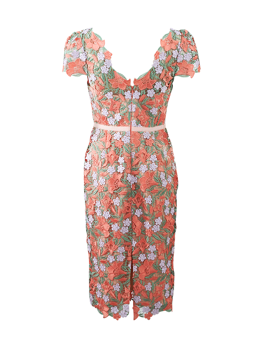 MARCHESA NOTTE-Guipure Floral Lace Dress-