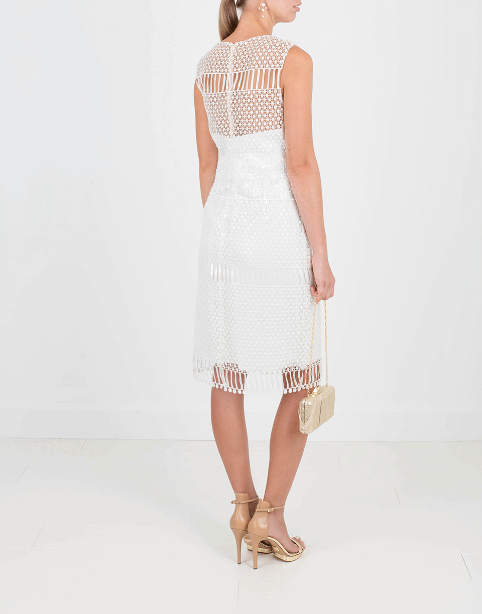 MARCHESA NOTTE-Netted Sequin Cocktail Dress-
