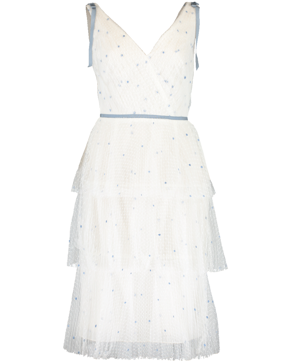 MARCHESA NOTTE-Tiered Cocktail Dress-