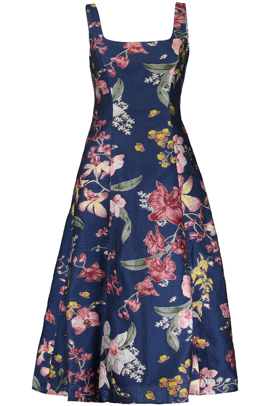 MARCHESA NOTTE-Floral A Line Cocktail Dress-
