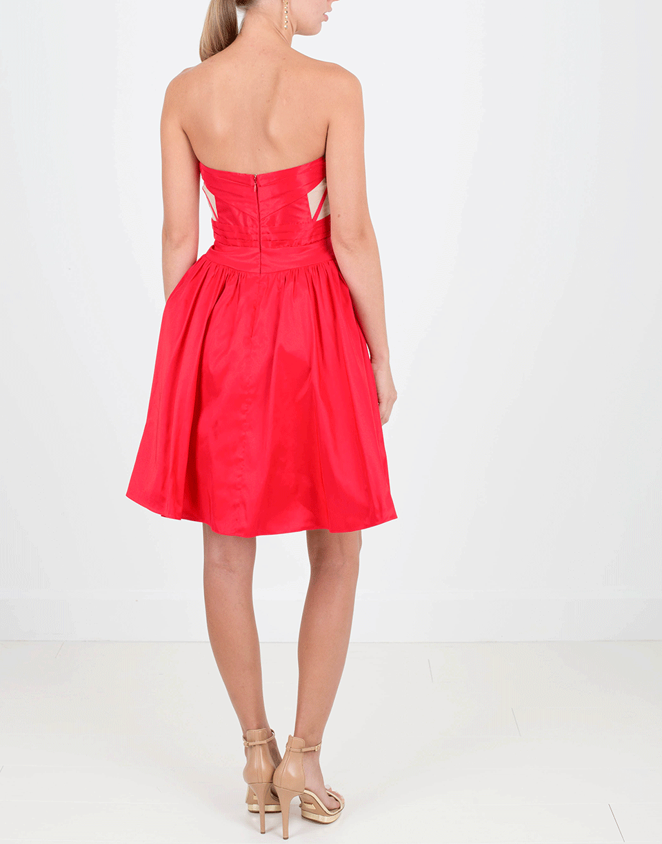 MARCHESA NOTTE-Strapless Cocktail Dress-