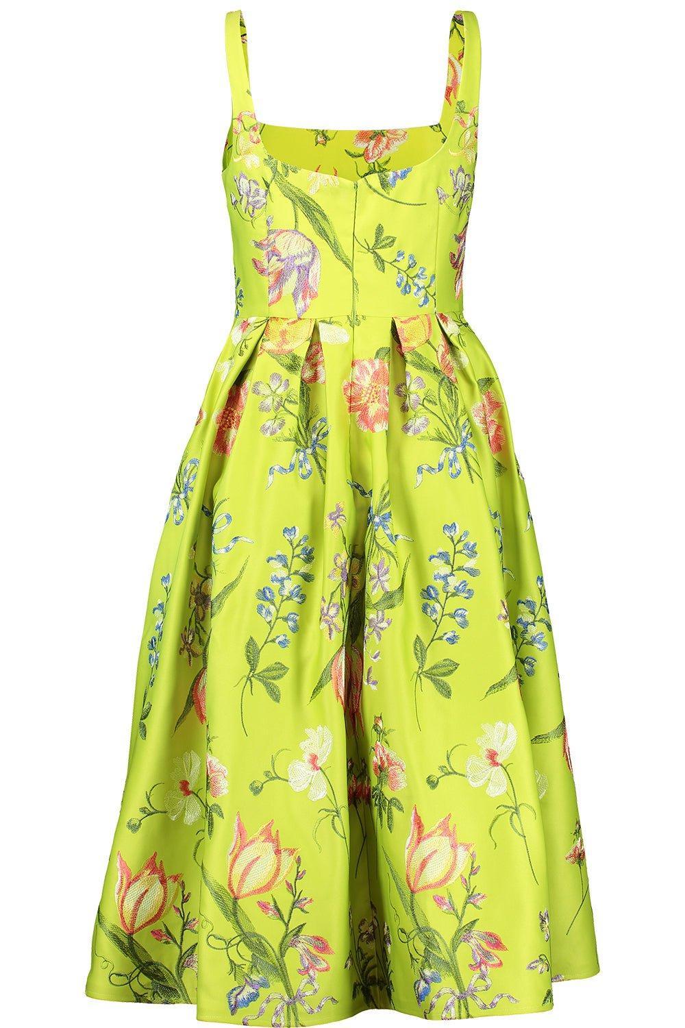 MARCHESA NOTTE-Sleeveless Midi Dress-