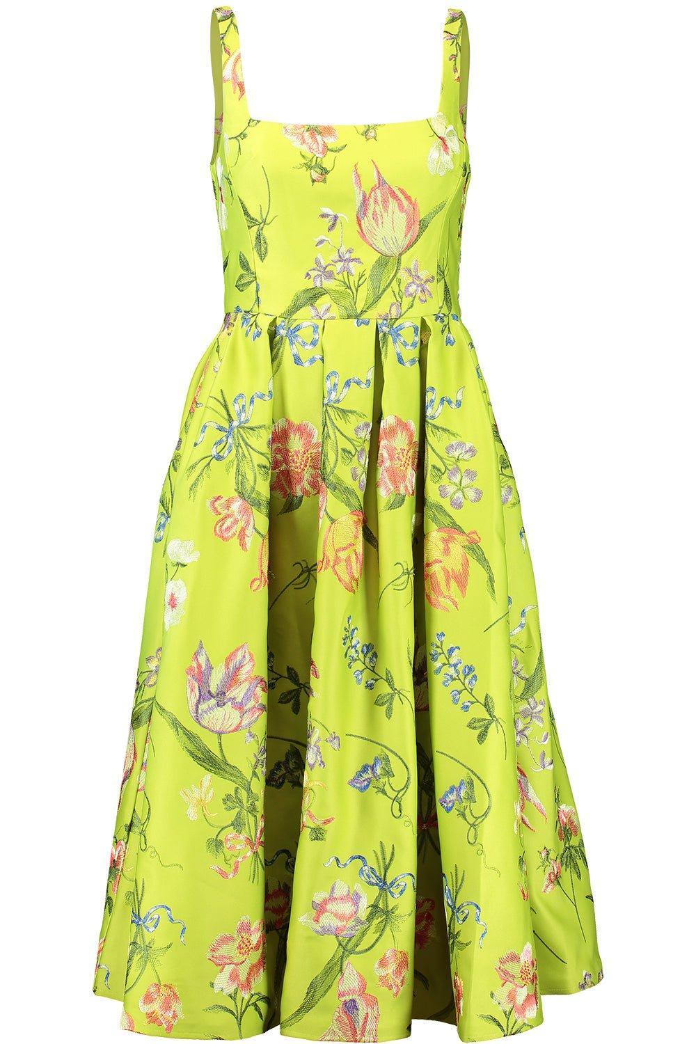 MARCHESA NOTTE-Sleeveless Midi Dress-