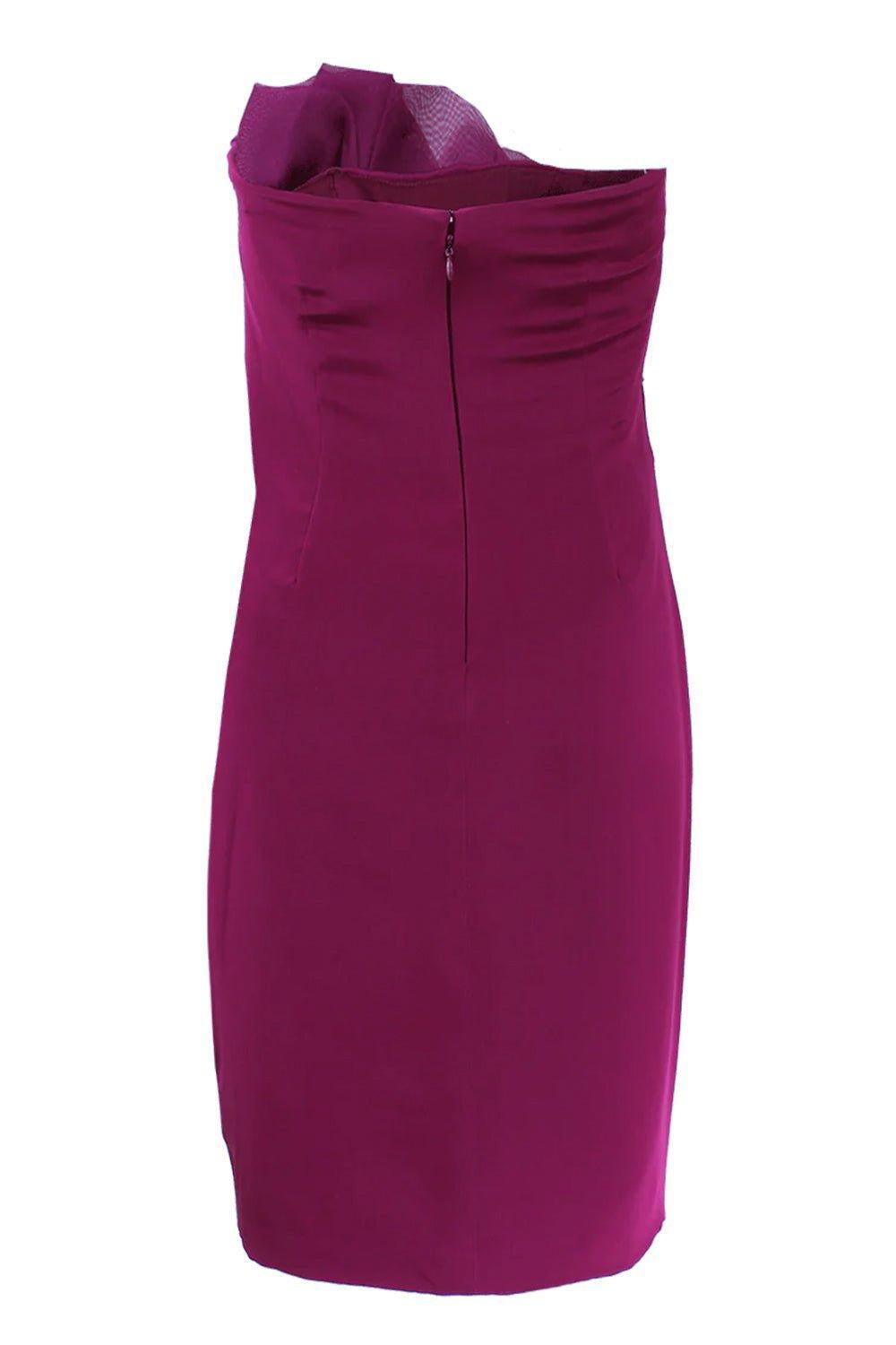 MARCHESA NOTTE-Strapless Draped Bodice Dress-