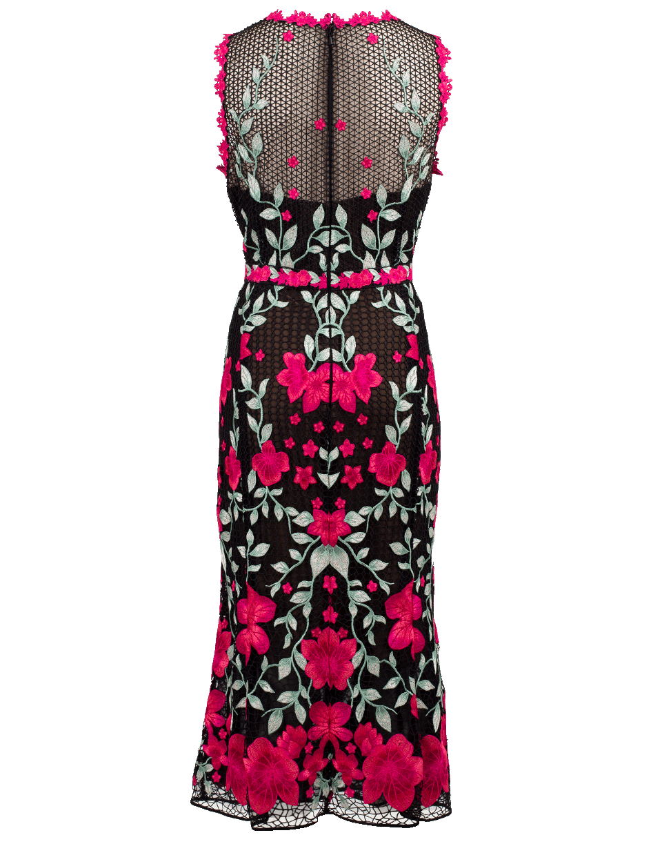 MARCHESA NOTTE-Floral Guipure Tea Gown-