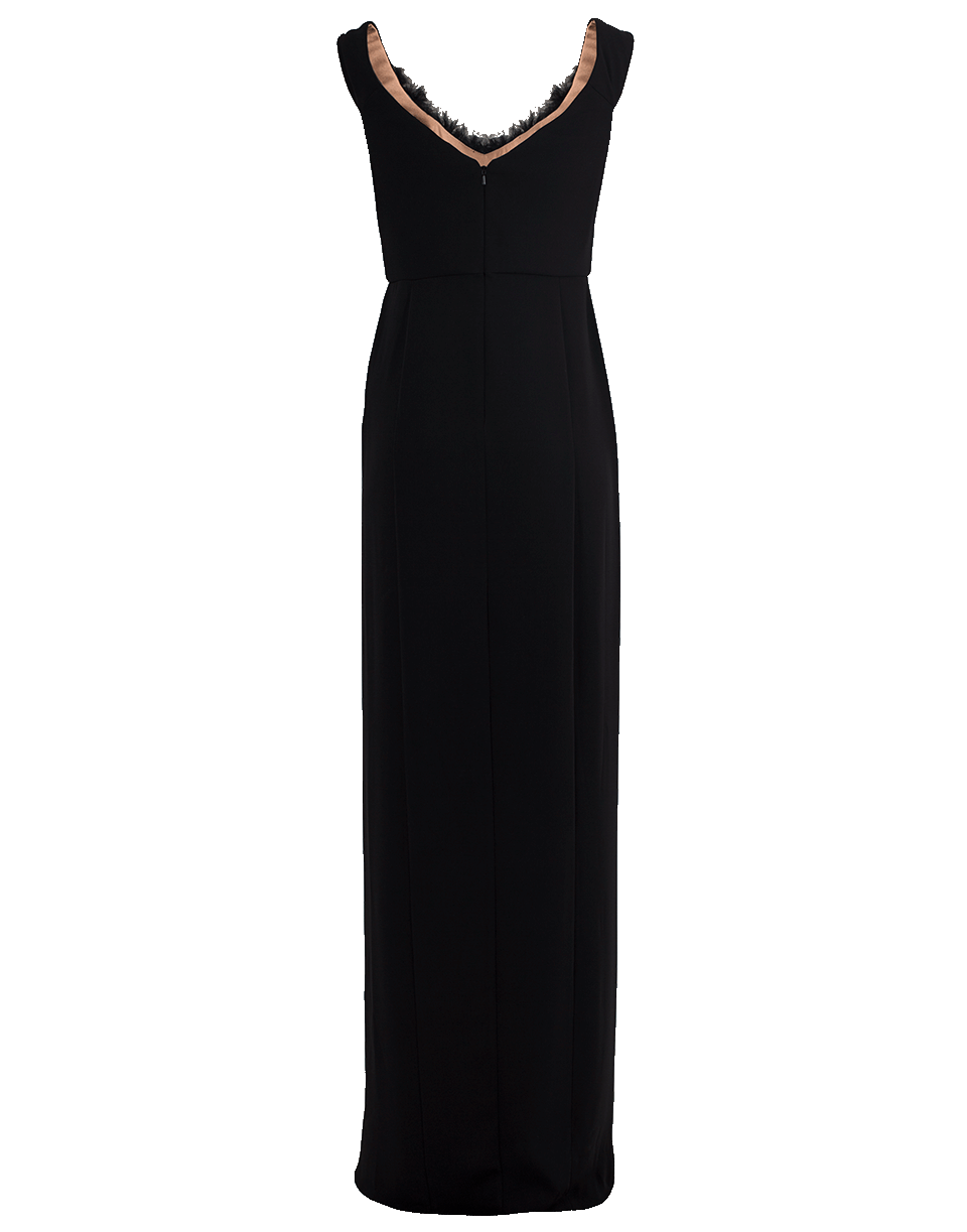 MARCHESA NOTTE-Off Shoulder Draped Gown-