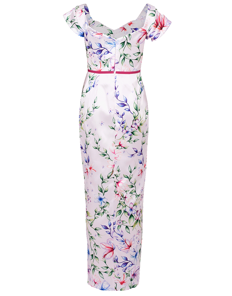MARCHESA NOTTE-Off Shoulder Mikado Pique Gown-