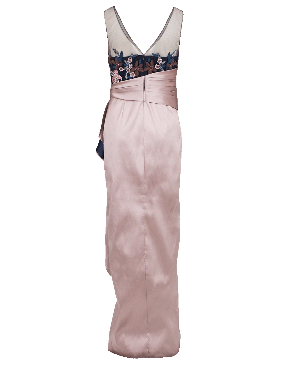 MARCHESA NOTTE-Two Tone Beaded Gown-