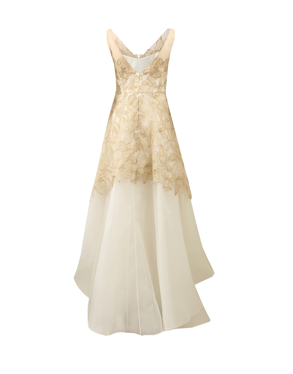MARCHESA NOTTE-Floral Lace Gown-