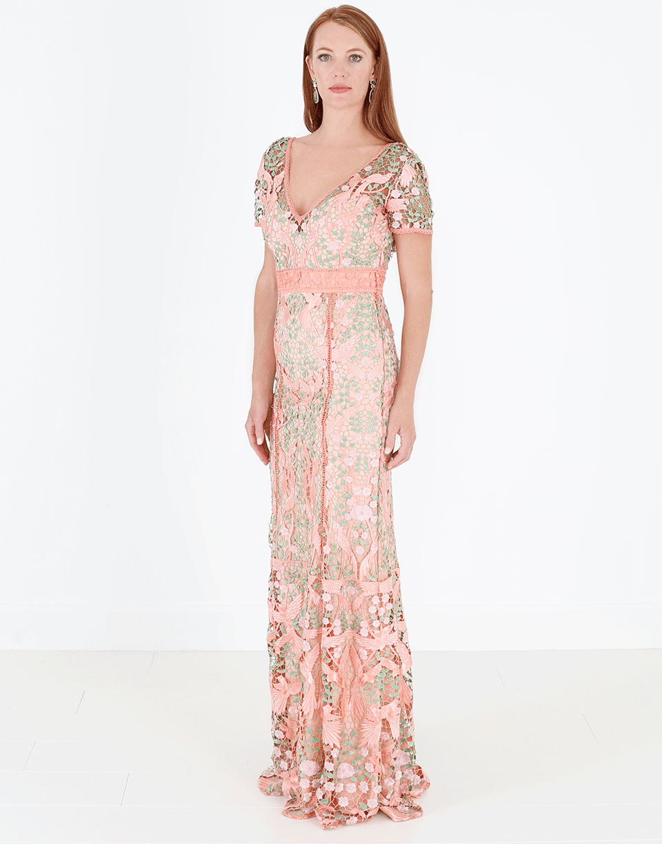 MARCHESA NOTTE-Lace Gown-