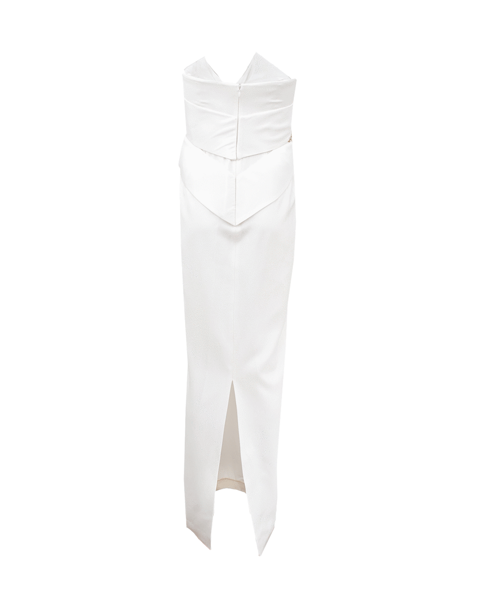MARCHESA NOTTE-Strapless Crepe Embroidered Dress-