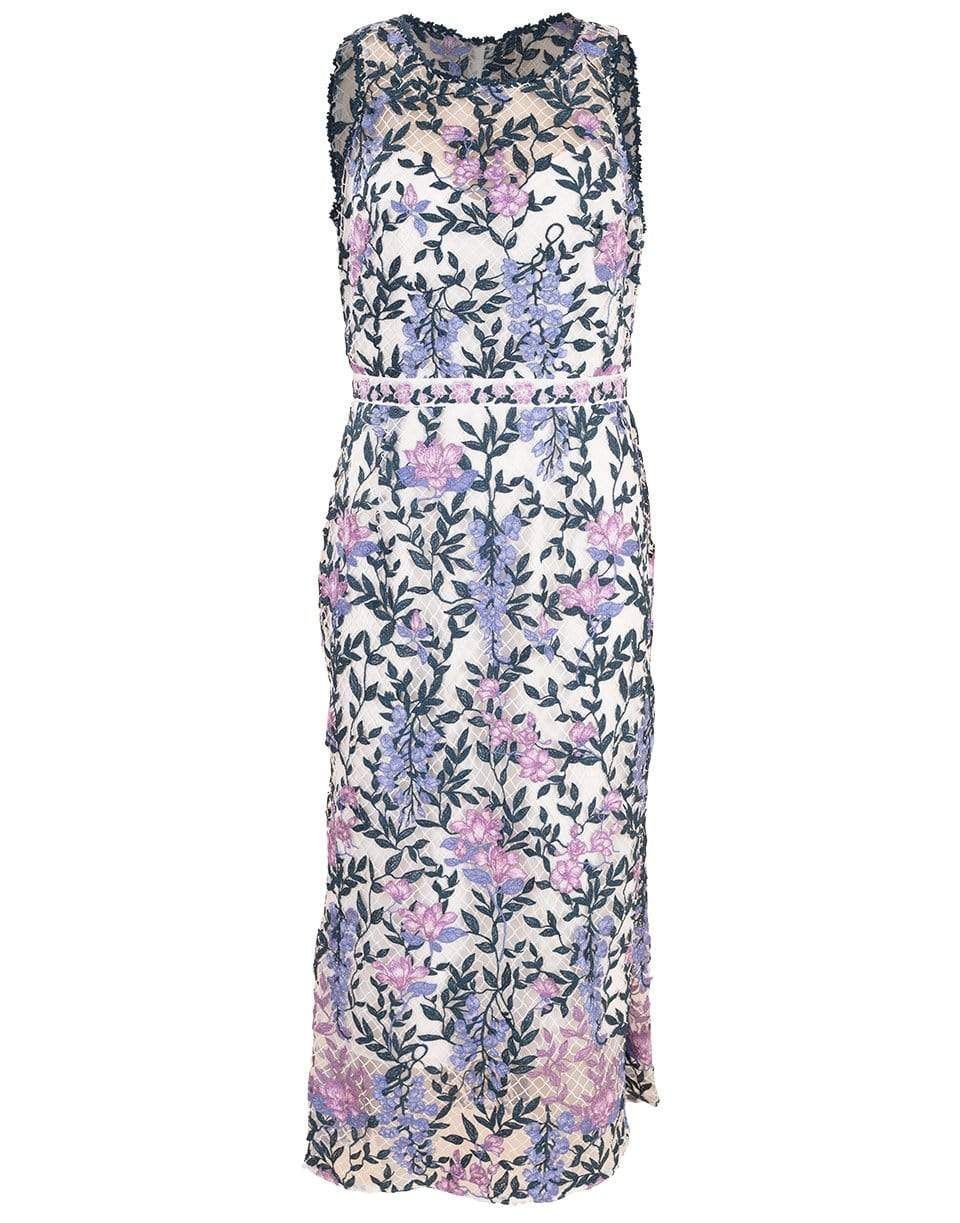 MARCHESA NOTTE-Sleeveless Embroidered dress-