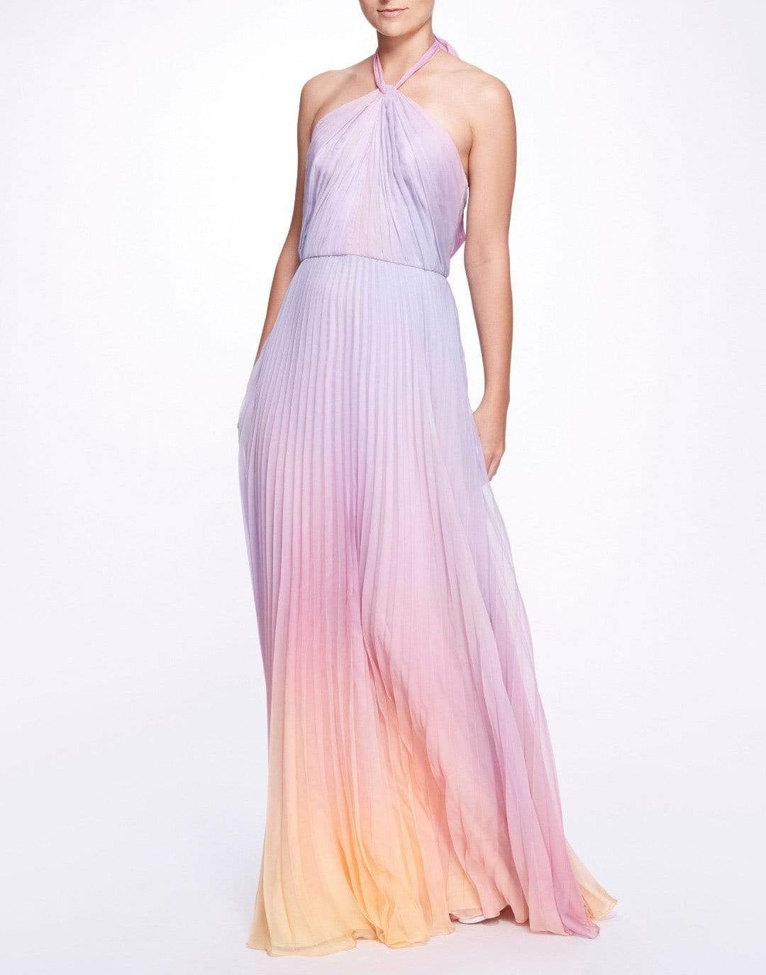 MARCHESA NOTTE-Ombre Chiffon Gown-