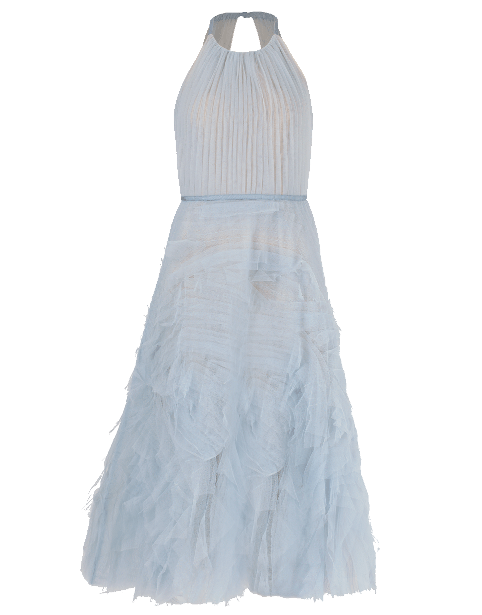 MARCHESA NOTTE-Drape Bodice Cut Out Gown-