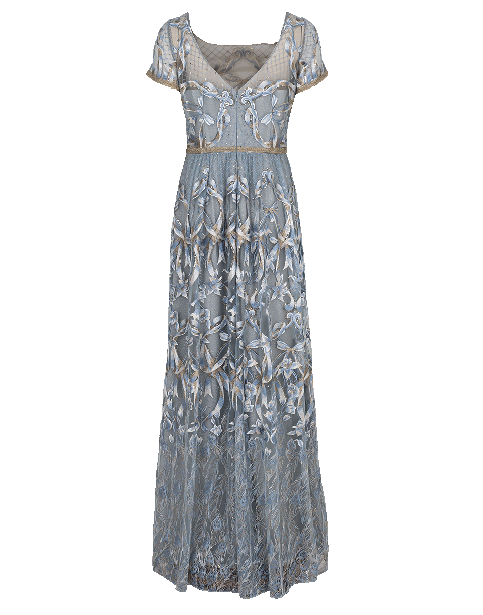 MARCHESA NOTTE-Embroidered Gown-