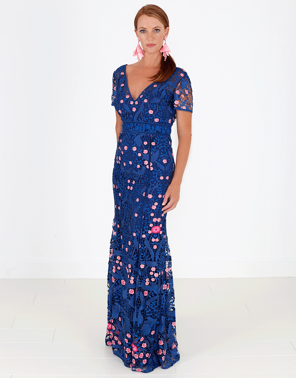 MARCHESA NOTTE-Lace Gown-