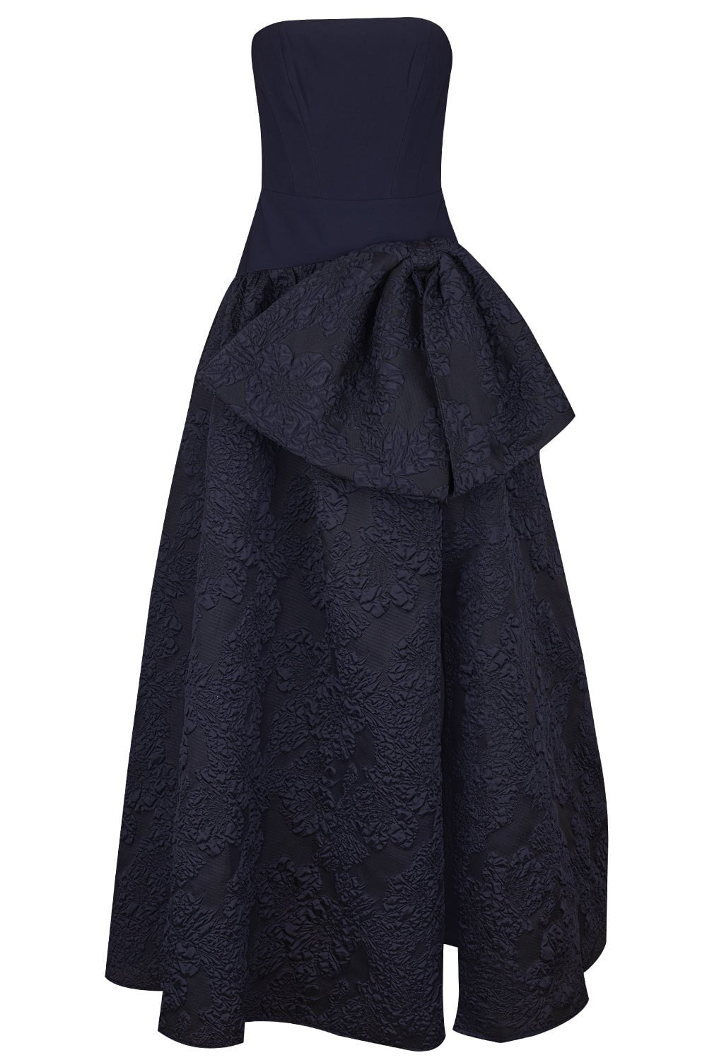 MARCHESA NOTTE-Strapless Bow Detail Gown-