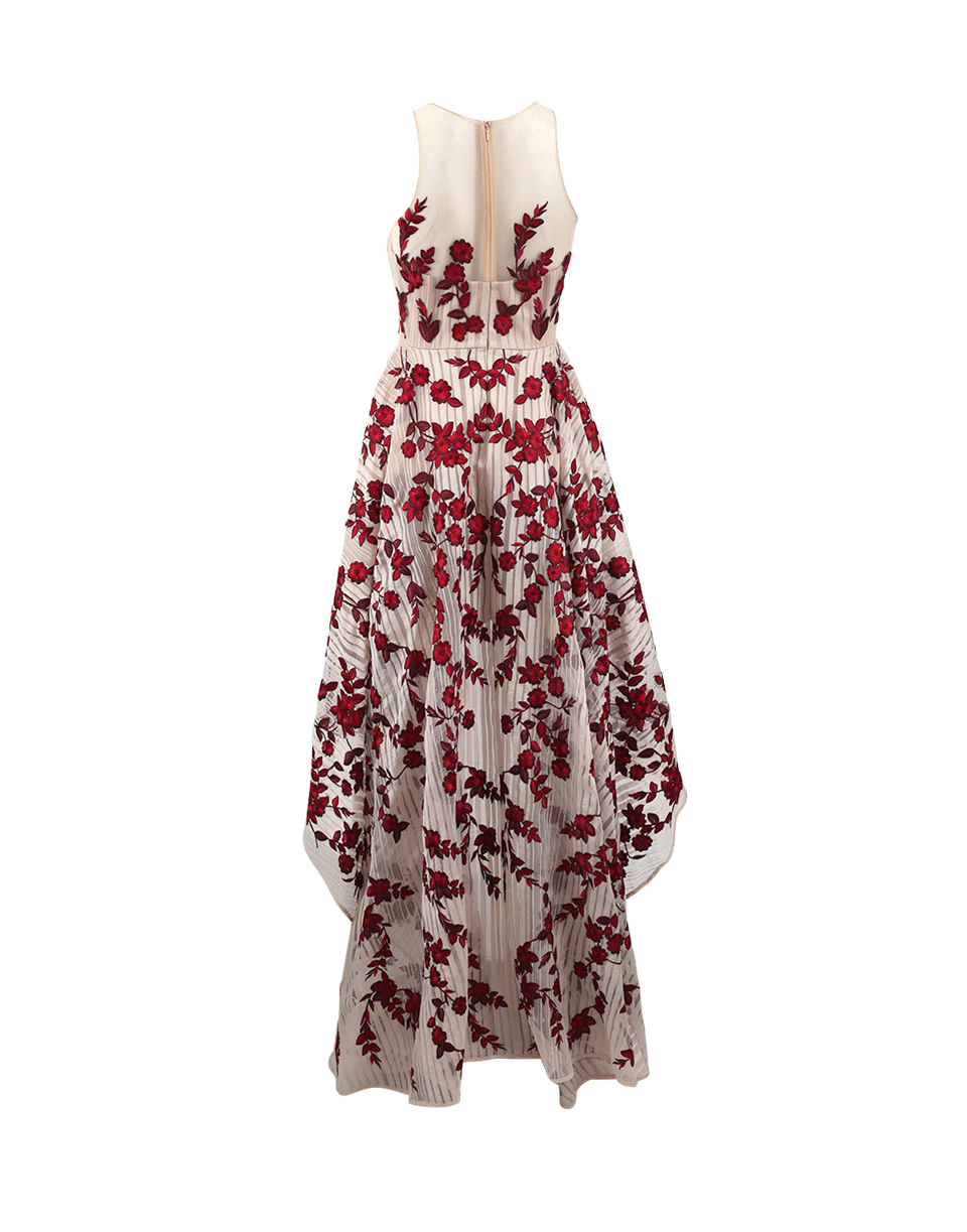 MARCHESA NOTTE-Floral Embroidered Gown-