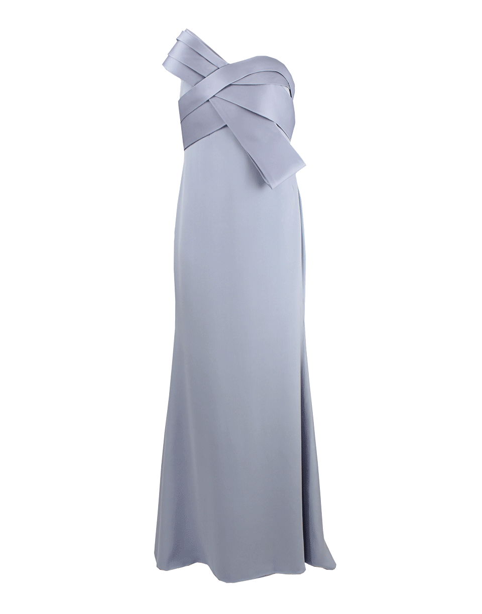 MARCHESA NOTTE-Strapless Origami Bust Gown-