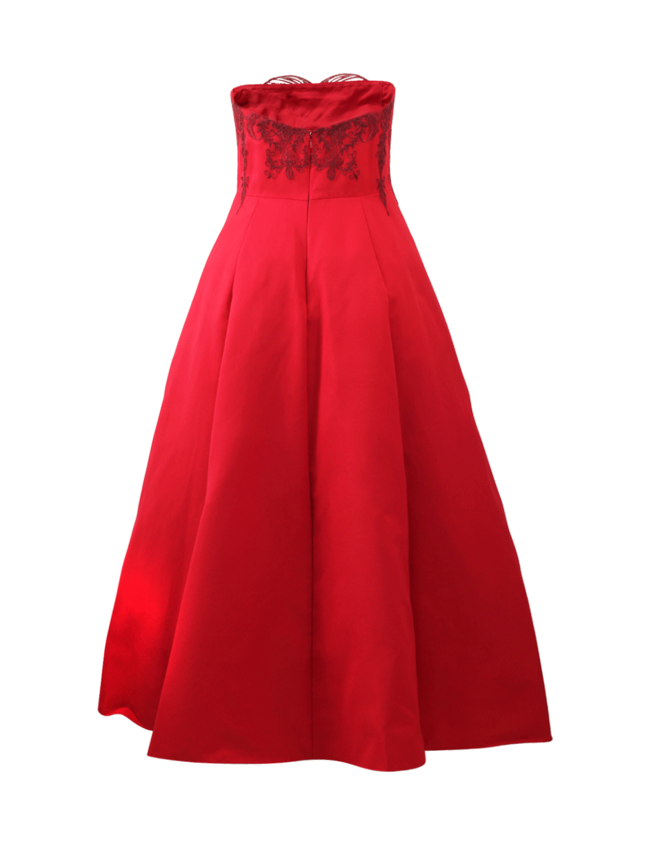 MARCHESA NOTTE-Strapless Cocktail Dress-