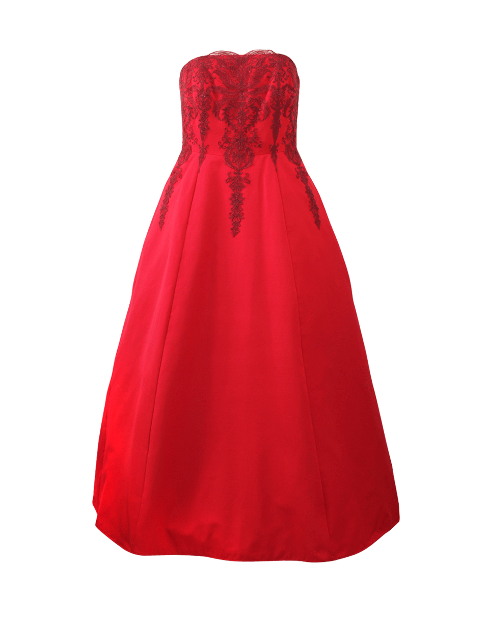 MARCHESA NOTTE-Strapless Cocktail Dress-