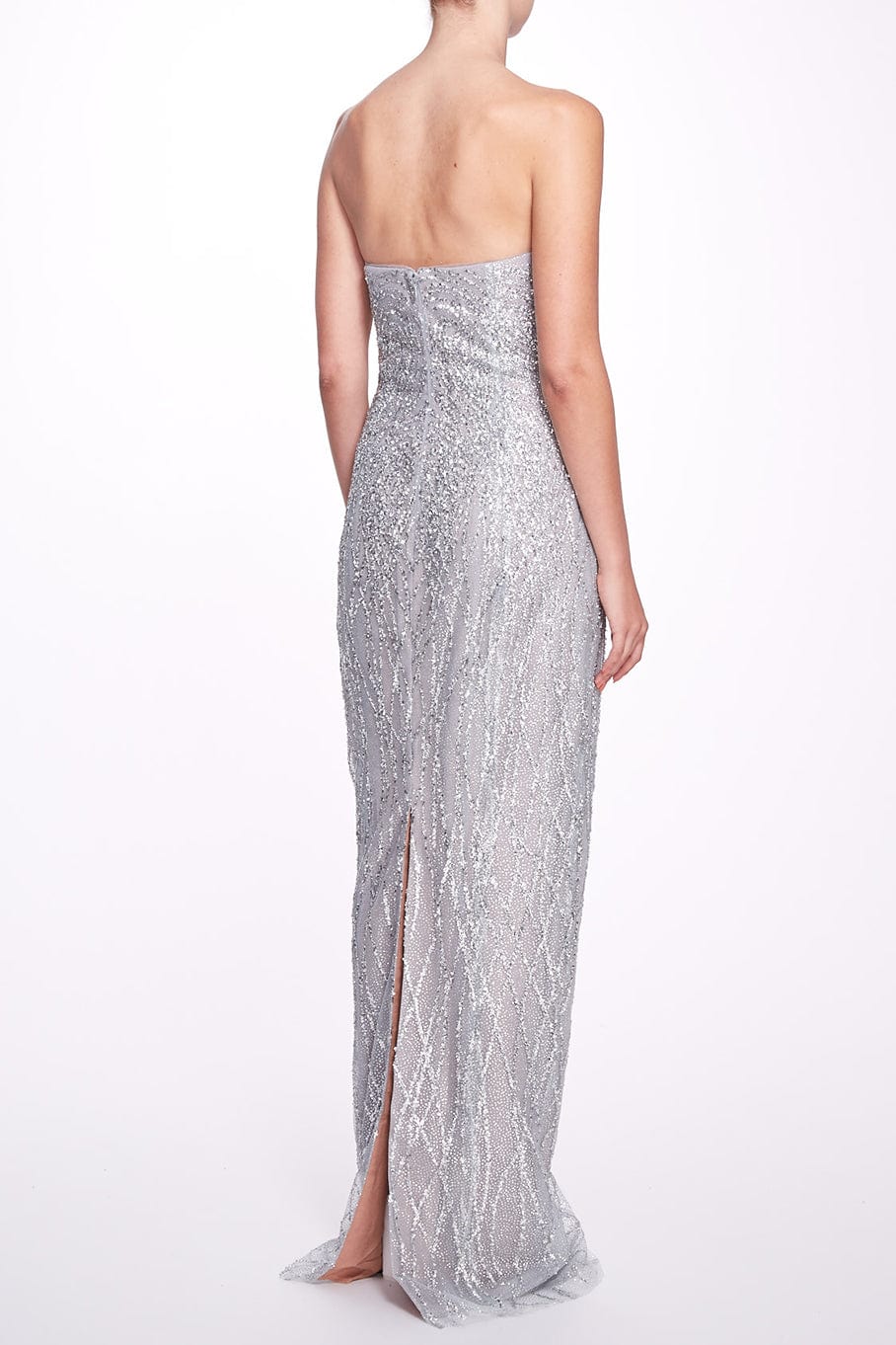 MARCHESA NOTTE-Sequin Column Gown-
