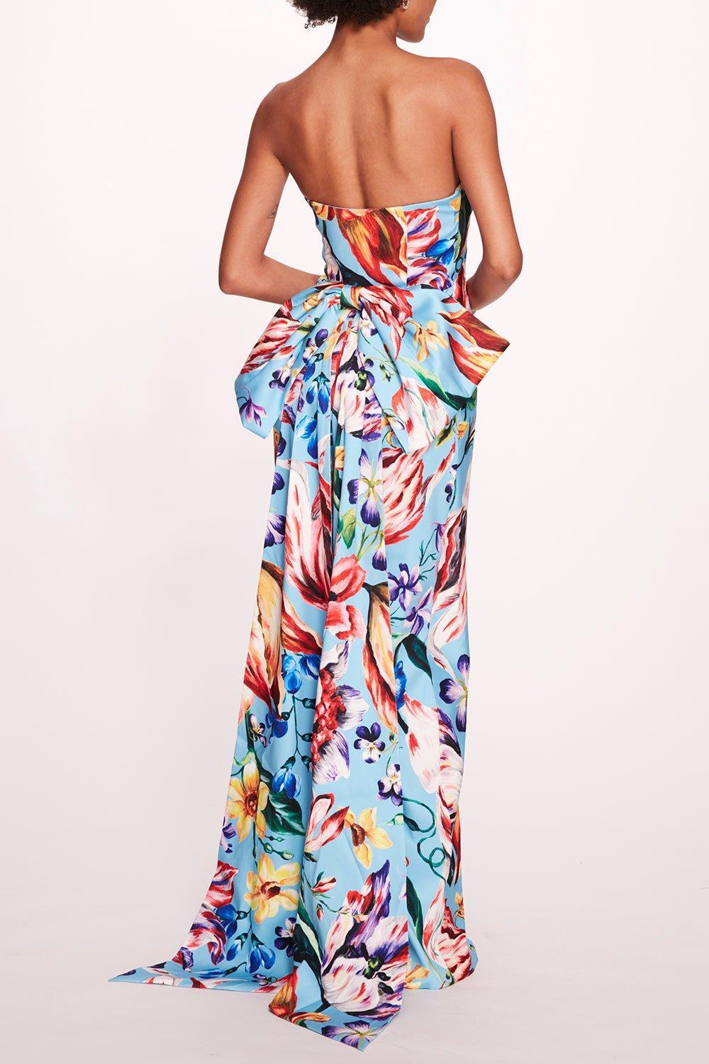 MARCHESA NOTTE-Strapless Bow Gown-