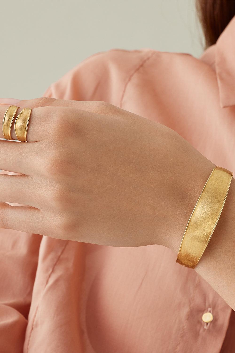 Lunaria Medium Bangle Bracelet-YELLOW GOLD-2.25-JEWELRYFINE JEWELBRACELET O-MARCO BICEGO