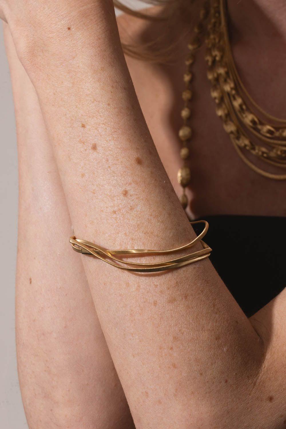 MARCO BICEGO-3-Strand Marrakech Bangle Bracelet-YELLOW GOLD