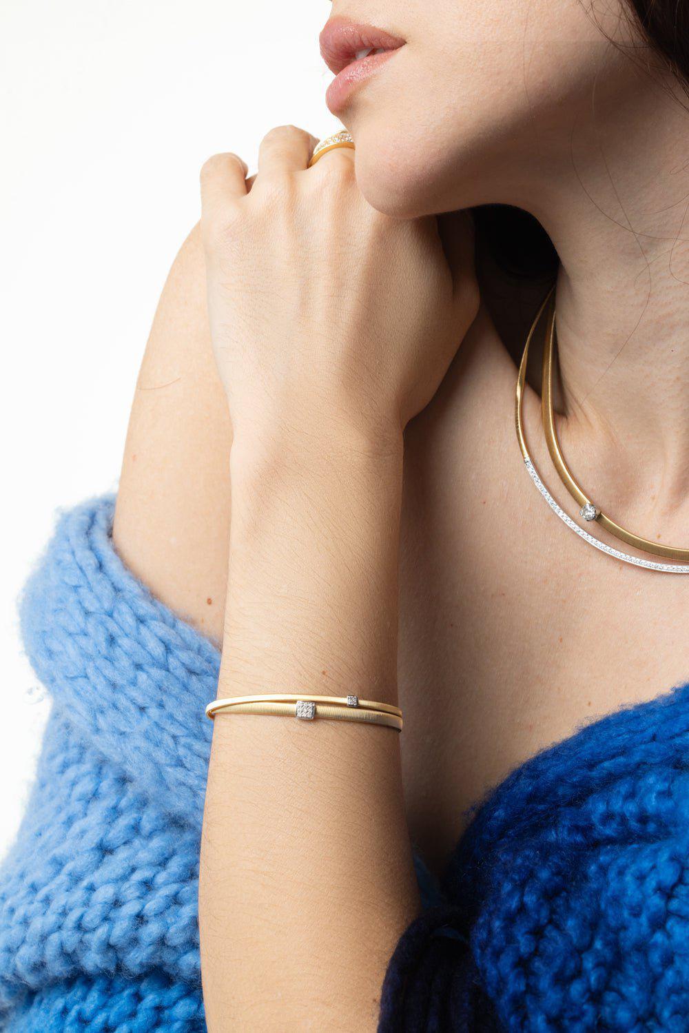 MARCO BICEGO-Two Strand Coil Bracelet-YELLOW GOLD