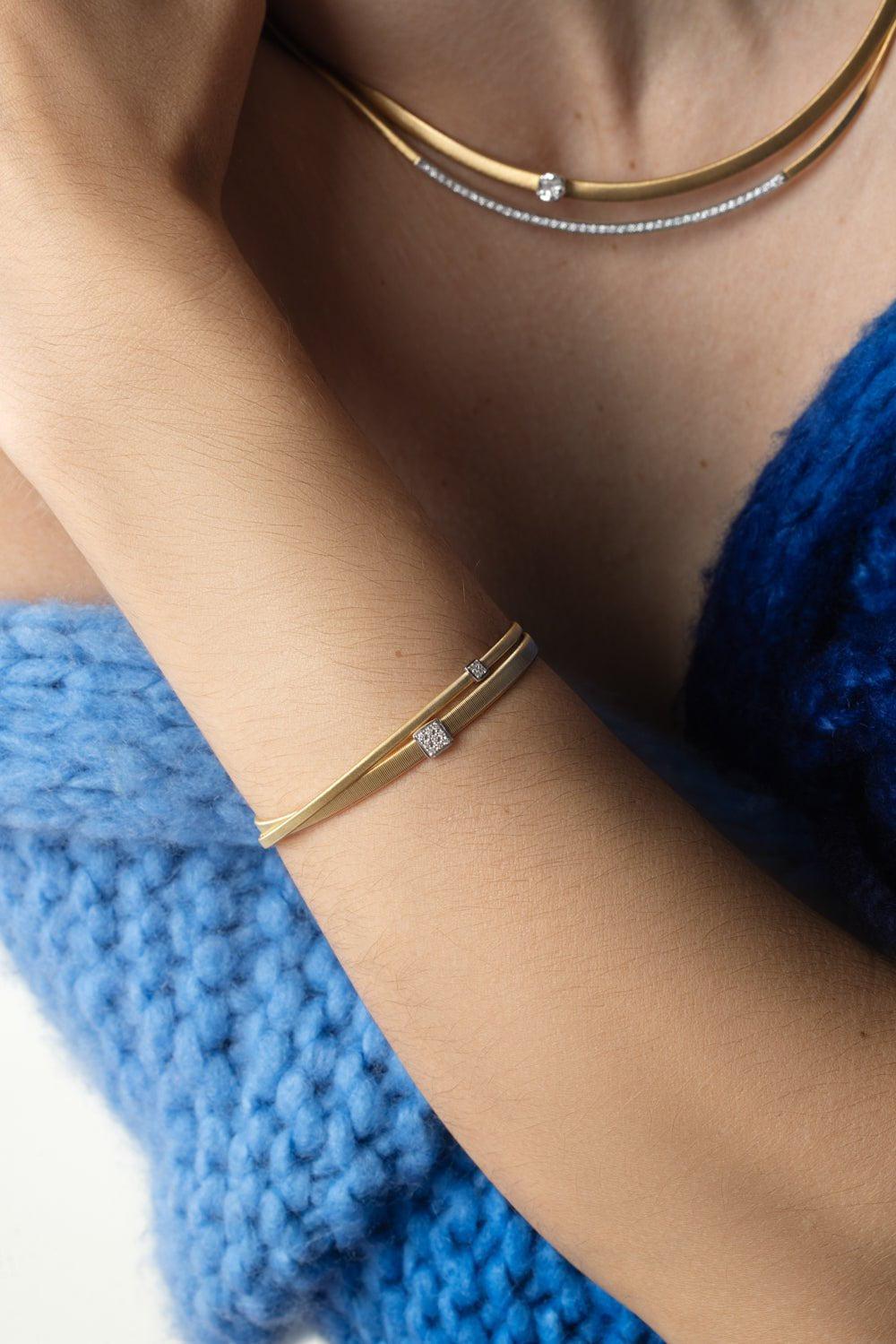 MARCO BICEGO-Two Strand Coil Bracelet-YELLOW GOLD