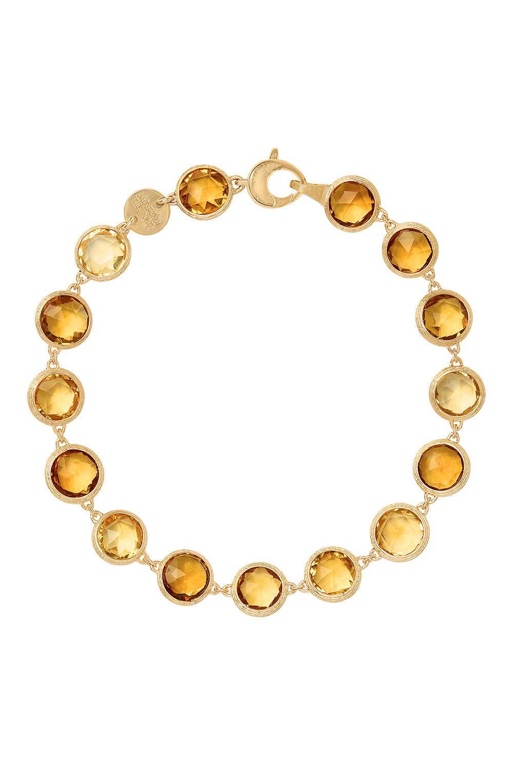 Yellow Quartz Jaipur Link Bracelet-YELLOW GOLD-7-JEWELRYFINE JEWELBRACELET O-MARCO BICEGO