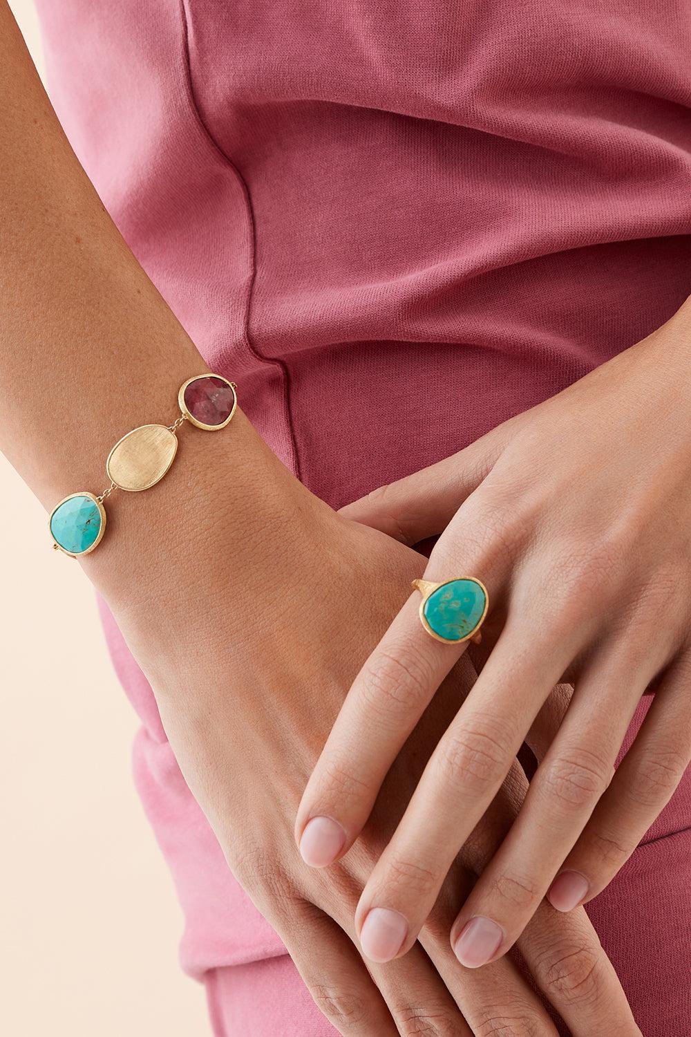 Lunaria Mixed Stone Bracelet-YELLOW GOLD-7.25-JEWELRYFINE JEWELBRACELET O-MARCO BICEGO