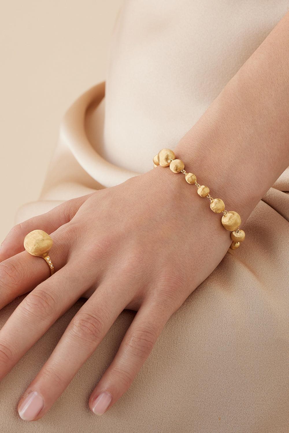 Africa Bracelet-YELLOW GOLD-7.5-JEWELRYFINE JEWELNECKLACE O-MARCO BICEGO