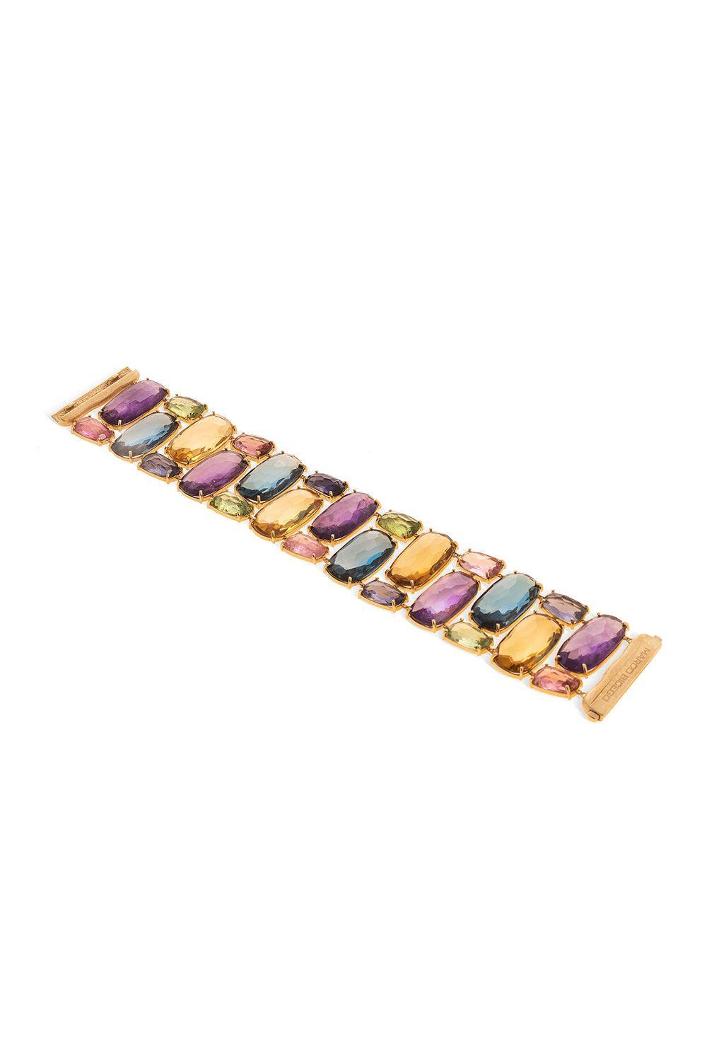 Master Piece Mixed Gemstone Bracelet-YELLOW GOLD-7.5-JEWELRYFINE JEWELBRACELET O-MARCO BICEGO