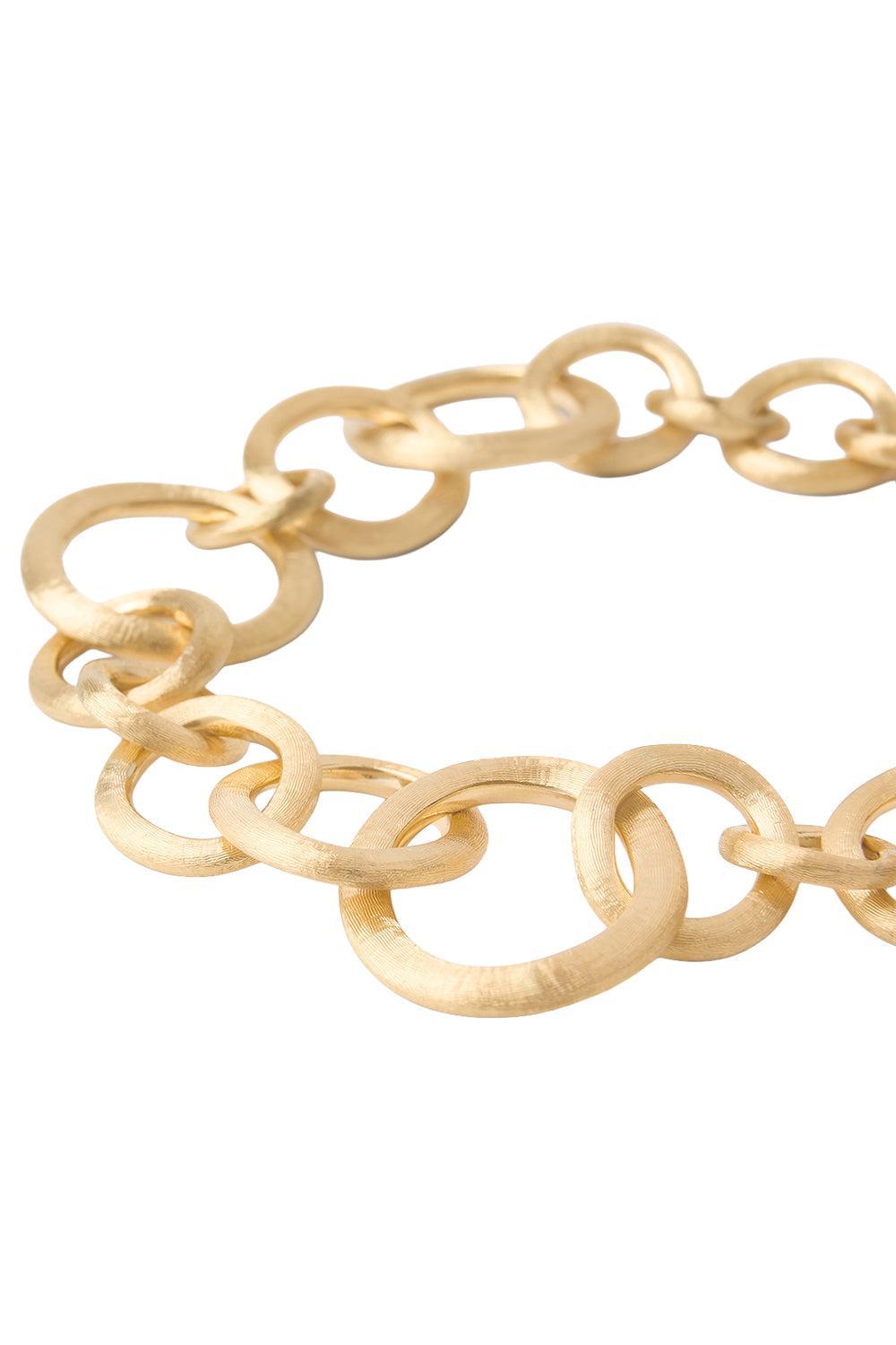 Jaipur Gold Hand Engraved Link Bracelet-YELLOW GOLD-8.25-JEWELRYFINE JEWELBRACELET O-MARCO BICEGO