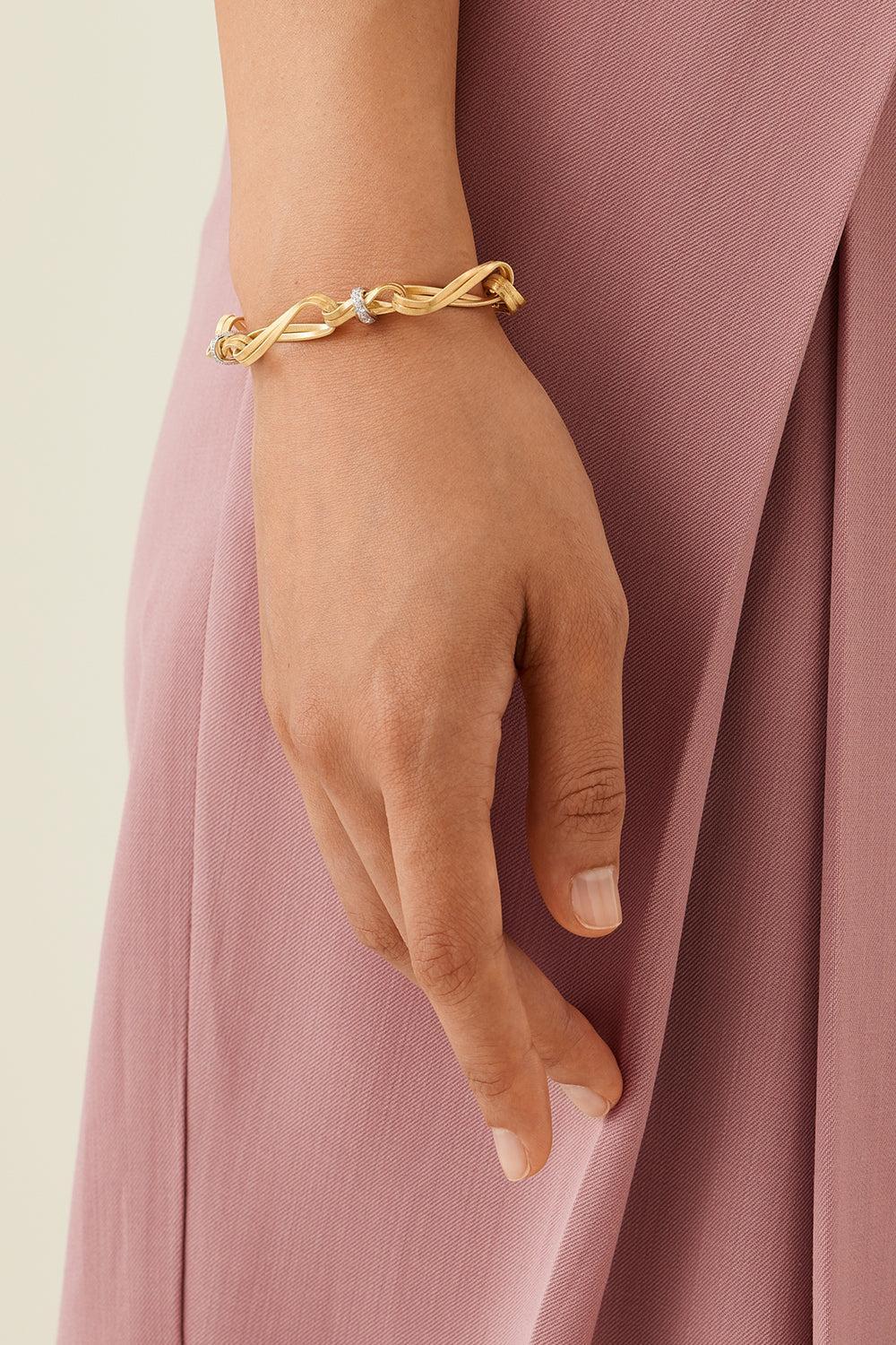 Marrakech Onde Diamond Bracelet-YELLOW GOLD-8.25-JEWELRYFINE JEWELBRACELET O-MARCO BICEGO