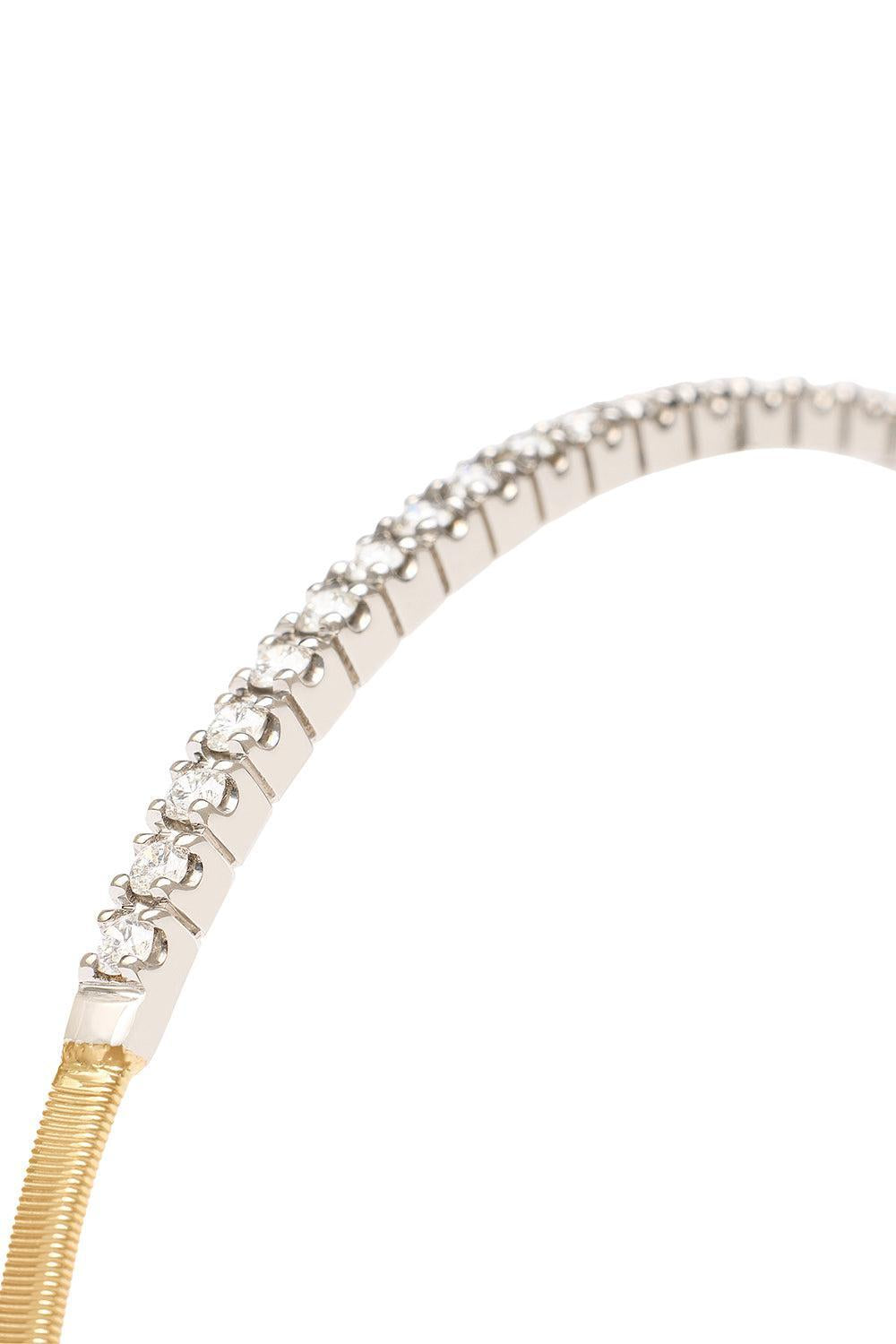 Diamond Bar Masai Coil Bangle Bracelet-YELLOW GOLD-JEWELRYFINE JEWELBRACELET O-MARCO BICEGO